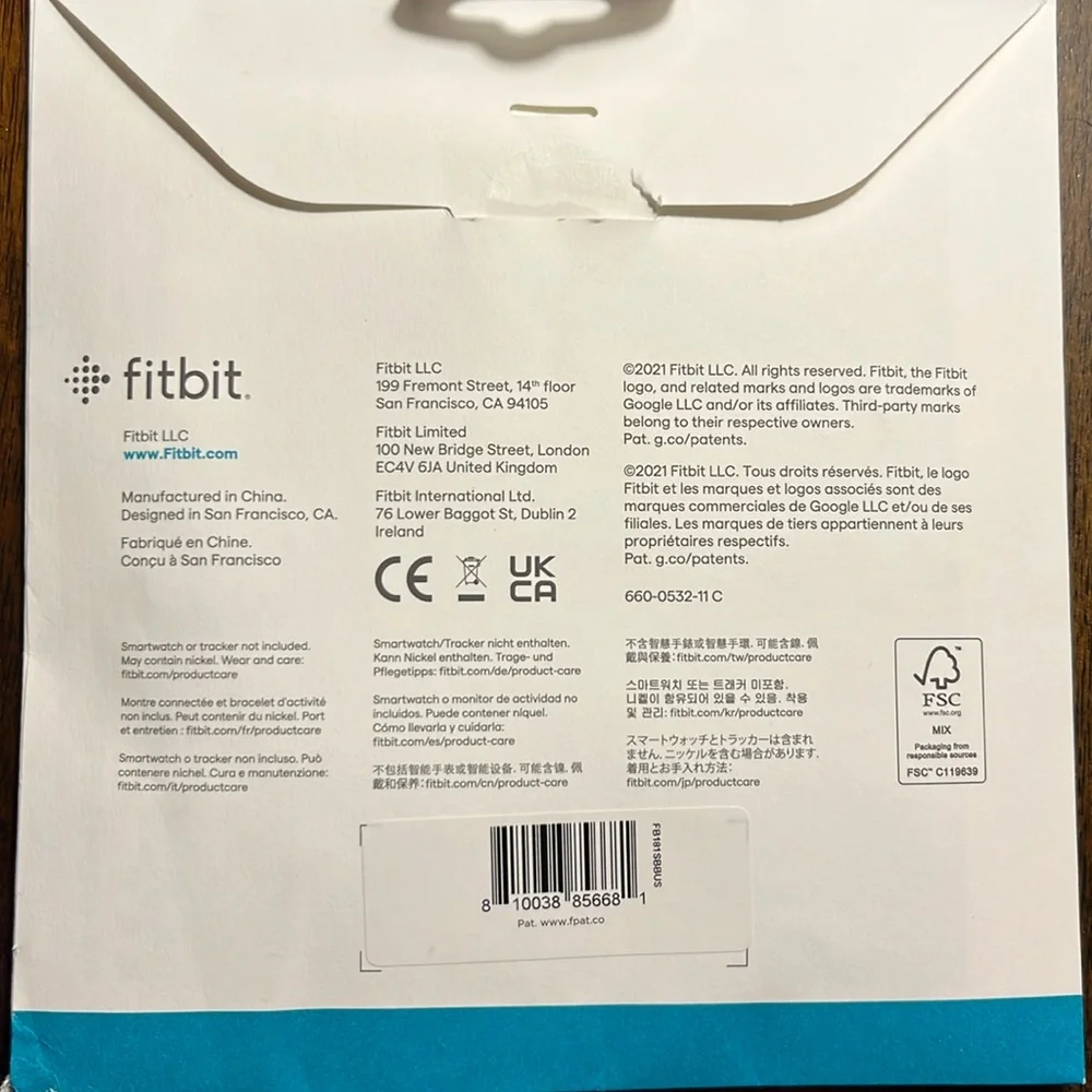 Fitbit Charge 5 & 6 Infinity Band Silicone Steel Blue S/M NEW - Picture 4 of 4